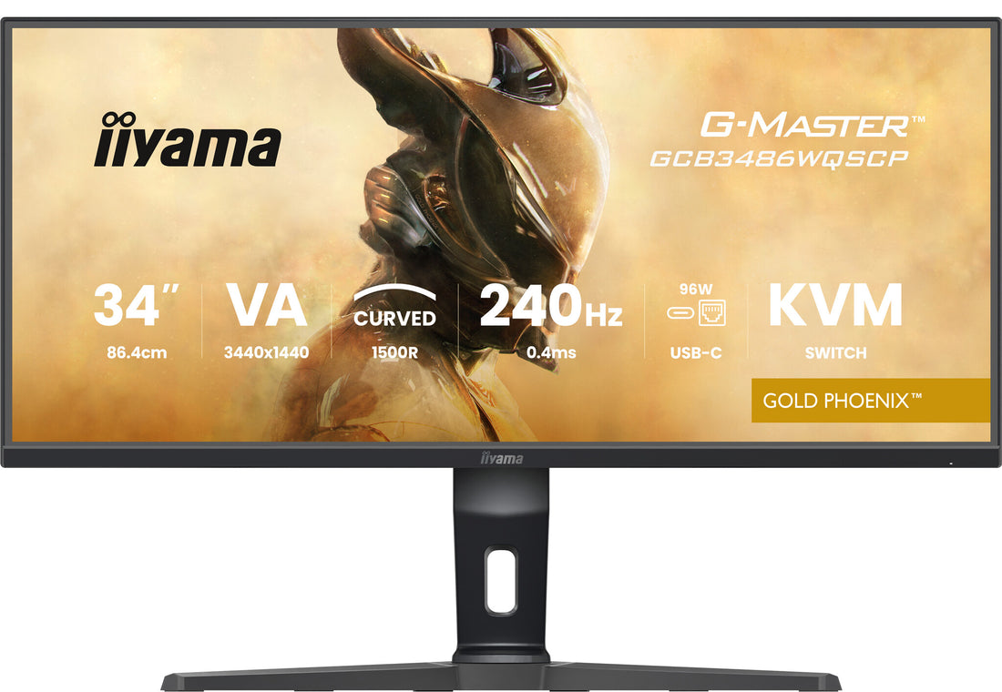 iiyama G-MASTER Gold Phoenix 34" UWQHD 240Hz Curved Gaming Monitor (GCB3486WQSCP-B1)