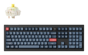 Keychron V6 Max keyboard Universal USB + RF Wireless + Bluetooth QWERTY UK English Black, Grey