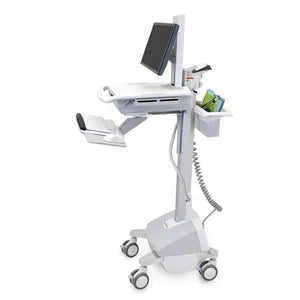 Ergotron StyleView EMR Cart with LCD Pivot, LiFe Powered, EU Aluminium, Grey, White Flat panel Multimedia cart